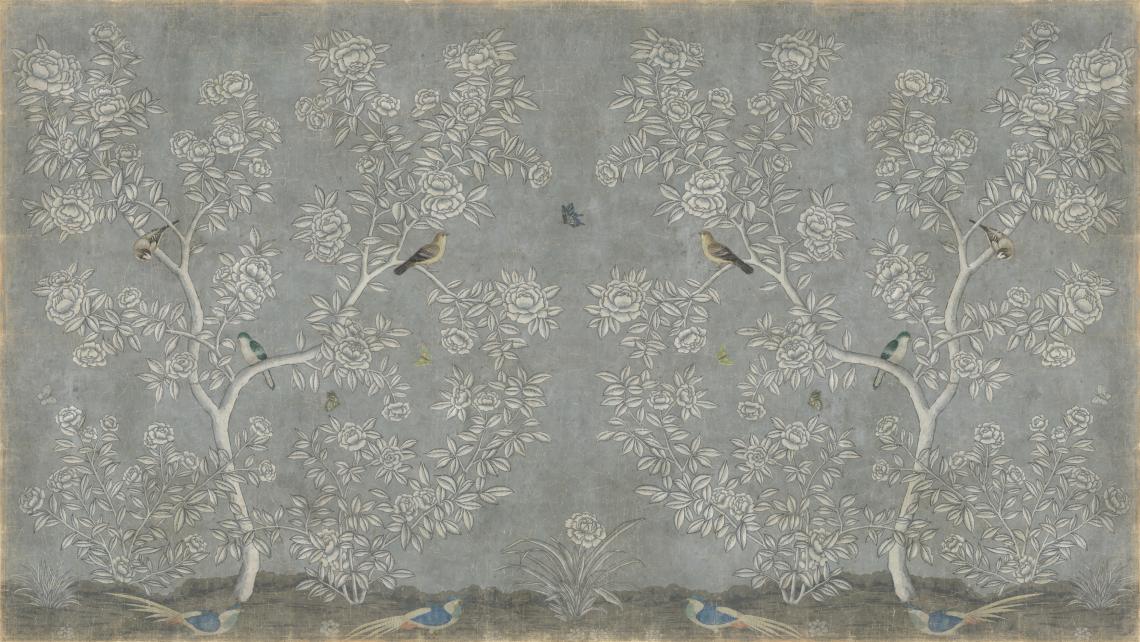 Silver Garden Wallpaper Mural